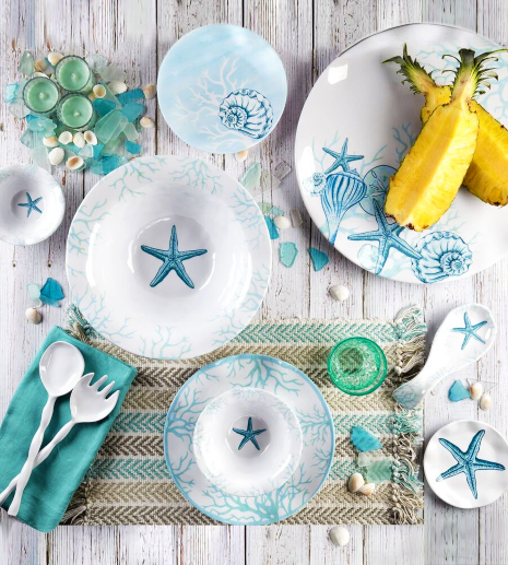 Nautical plastic plates best sale